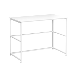 Computer Desk Home Office Laptop Storage Drawers 40&quotL Work Metal White