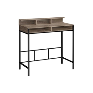 Computer Desk Home Office Standing 48&quotL Work Laptop Metal Brown