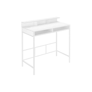 Computer Desk Home Office Standing 48&quotL Work Laptop Metal White