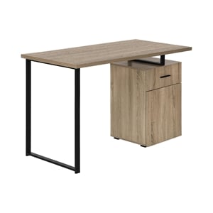 Computer Desk Home Office Laptop Storage Drawers 48&quotL Work Metal Brown