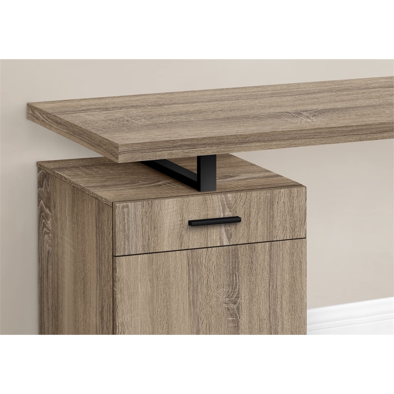 computer desk home office laptop storage drawers 48&quotl work metal brown