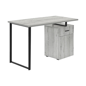 Computer Desk Home Office Laptop Storage Drawers 48&quotL Work Metal Grey