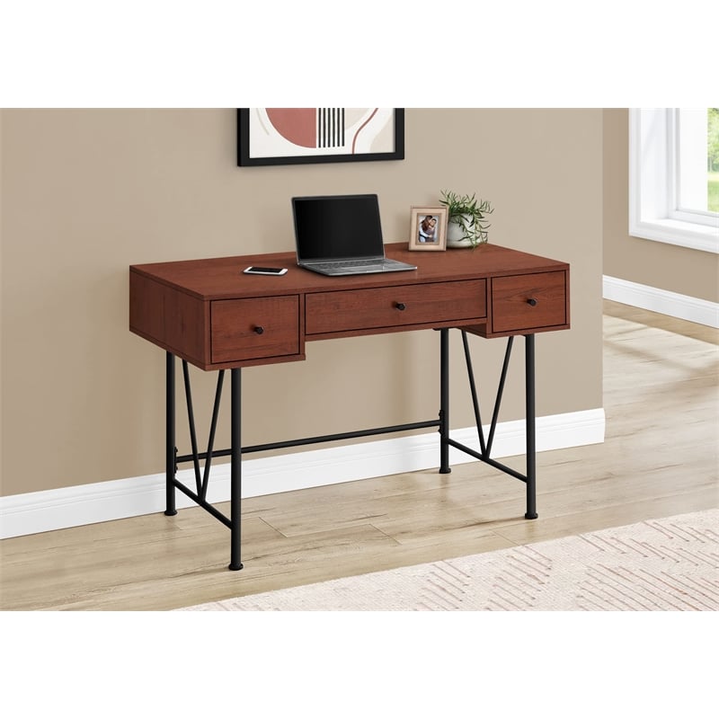 Computer Desk Home Office Laptop Storage Drawers 48