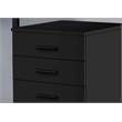 File Cabinet Rolling Mobile Printer Stand Office Work Laminate Black