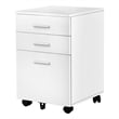 File Cabinet Rolling Mobile Printer Stand Office Work Laminate White