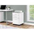 File Cabinet Rolling Mobile Printer Stand Office Work Laminate White