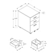 File Cabinet Rolling Mobile Printer Stand Office Work Laminate White