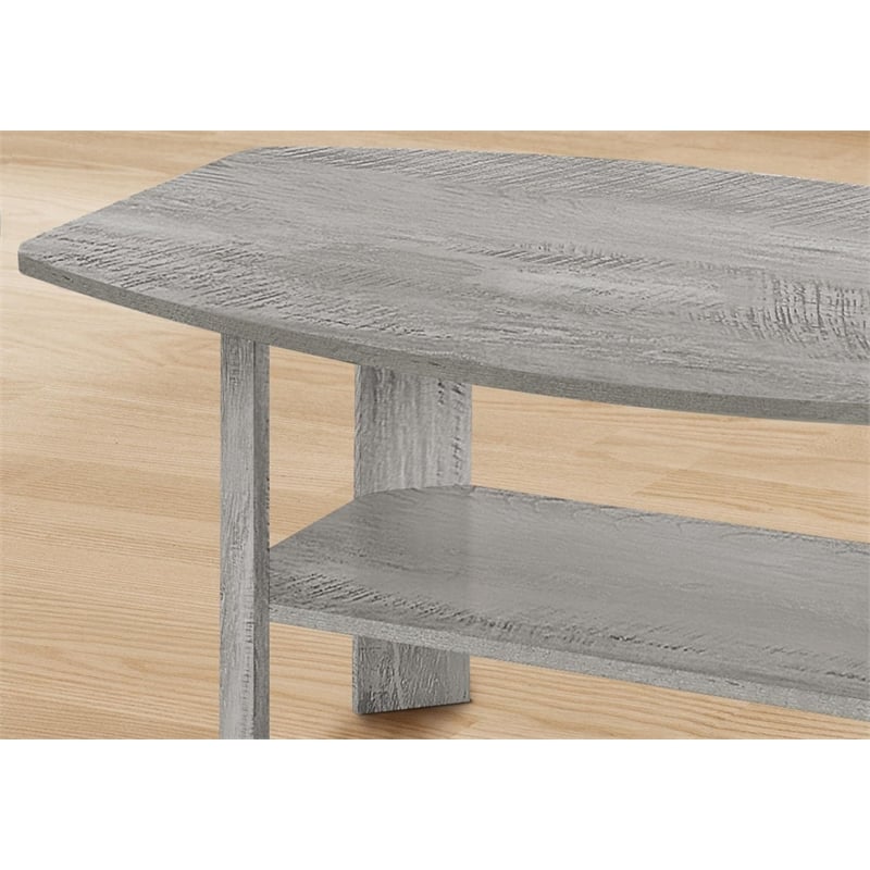 Table Set 3pcs Set Coffee End Side Accent Living Room Laminate Grey