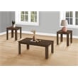 Table Set 3pcs Set Coffee End Side Accent Living Room Laminate Walnut