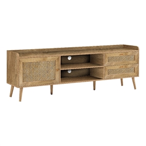 tv stand - 72 inch - console - living room - bedroom - walnut laminate