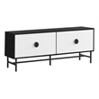 Tv Stand - 60 Inch - Console - Bedroom - Black And White Laminate