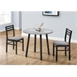 Gray Dining Table Set - 3pcs Set - Small - 35