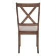 Dining Chair - Set Of 2 - Side - Upholstered - Kitchen - Brown Fabric