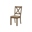 Dining Chair - Set Of 2 - Side - Upholstered - Kitchen - Brown Fabric