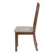 Dining Chair - Set Of 2 - Side - Upholstered - Kitchen - Brown Fabric