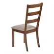 Dining Chair - Set Of 2 - Side - Kitchen - Dining Room - Brown Fabric