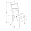 Dining Chair - Set Of 2 - Side - Kitchen - Dining Room - Brown Fabric