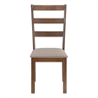 Dining Chair - Set Of 2 - Side - Kitchen - Dining Room - Brown Fabric