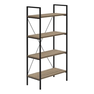 Bookshelf - Bookcase - 4 Tier - 48&quotH - Office - Bedroom - Brown Laminate