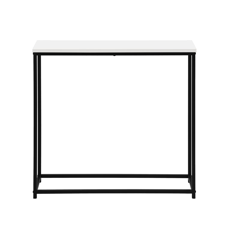 Accent Table - Console - Entryway - Narrow - Sofa - Bedroom - White Laminate