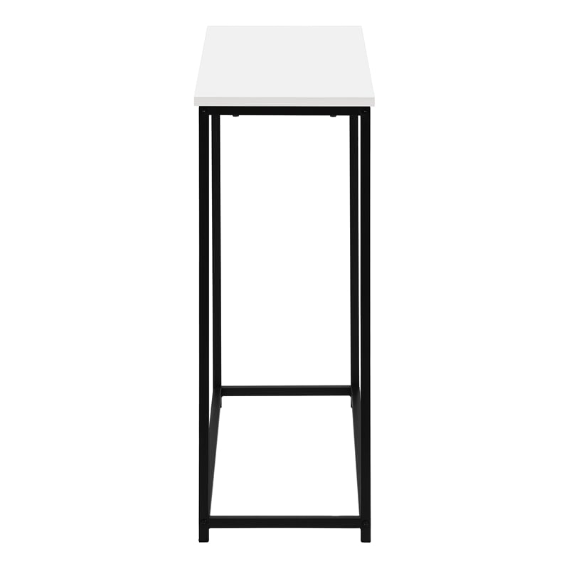 Accent Table - Console - Entryway - Narrow - Sofa - Bedroom - White Laminate