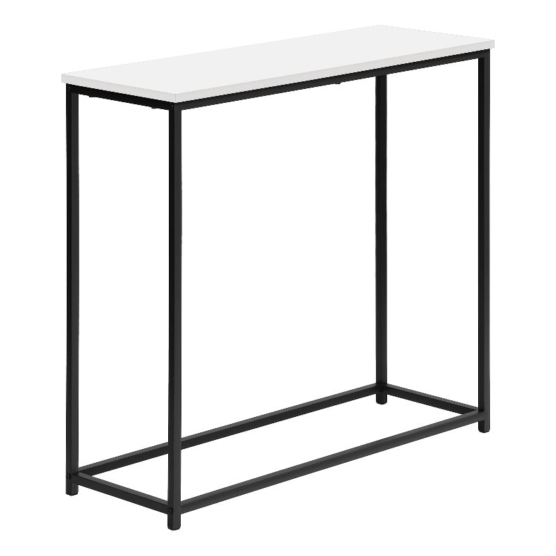 Accent Table - Console - Entryway - Narrow - Sofa - Bedroom - White Laminate