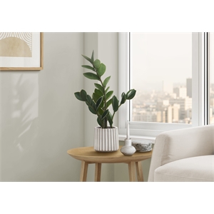 Artificial Plant - 20&quot Tall - Zz - Indoor - Table - Potted - Green Leaves