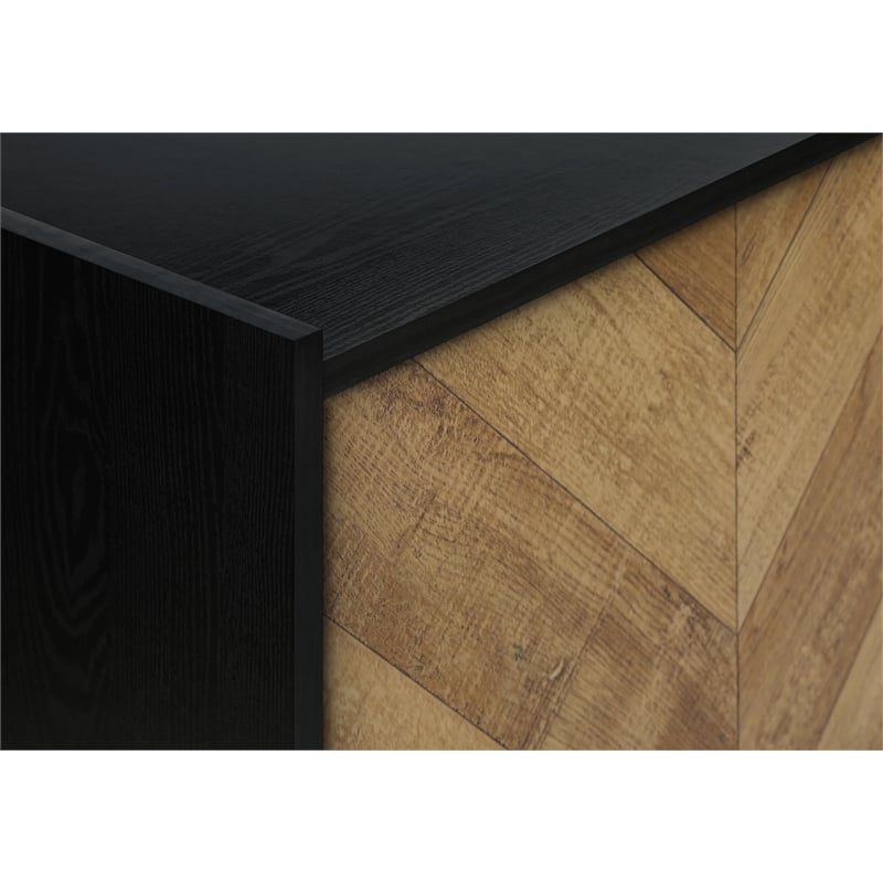 Tv Stand - 72 Inch - Console - Bedroom - Brown And Black Laminate