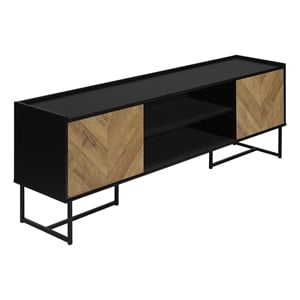 Tv Stand - 72 Inch - Console - Bedroom - Brown And Black Laminate
