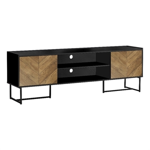 tv stand - 72 inch - console - bedroom - brown and black laminate