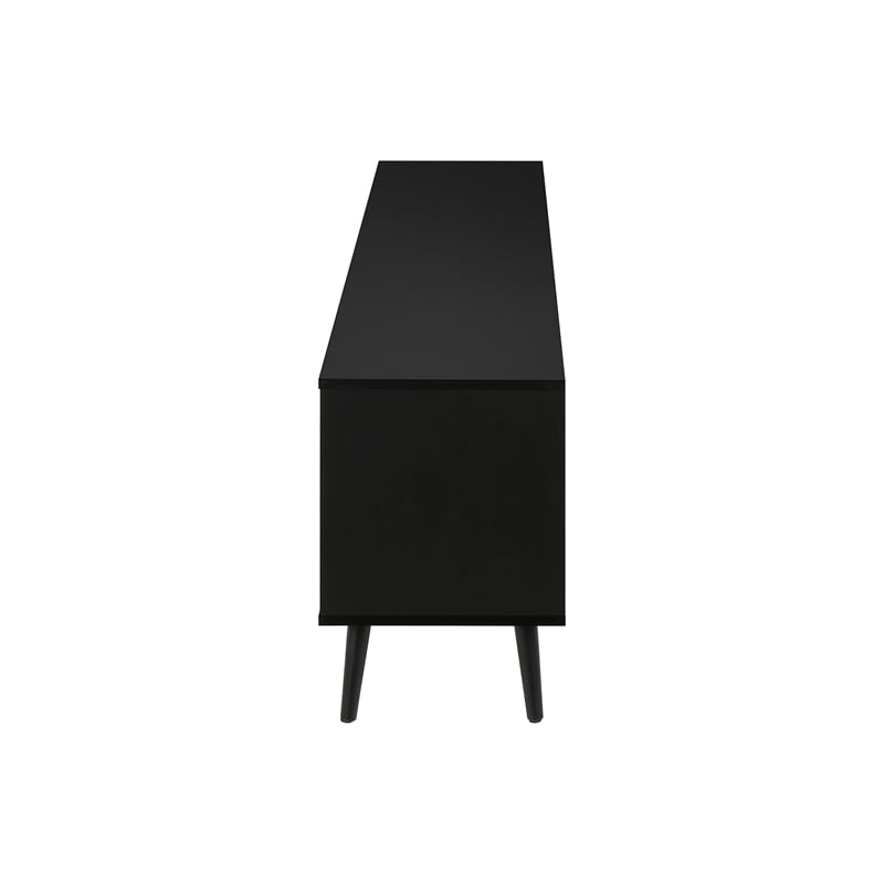 Tv Stand - 72 Inch - Console - Bedroom - Brown And Black Laminate