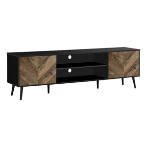 tv stand - 72 inch - console - bedroom - brown and black laminate