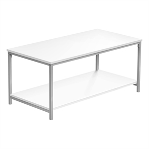 Coffee Table - Accent - Cocktail - Rectangular - 40&quotL - White Laminate