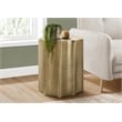 Accent Table - Drum - Side - End - Nightstand - Lamp - Bedroom - Gold Metal