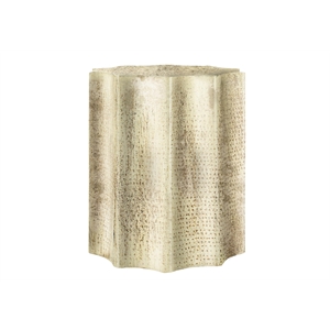 Accent Table - Drum - Side - End - Nightstand - Lamp - Bedroom - Gold Metal