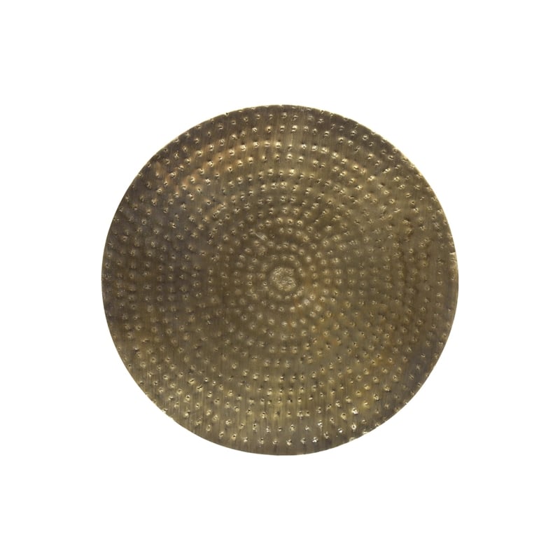 Accent Table - Drum - Side - End - Nightstand - Lamp - Bedroom - Gold Metal