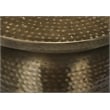 Accent Table - Drum - Side - End - Nightstand - Lamp - Bedroom - Gold Metal