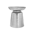 Accent Table - Drum - Side - End - Nightstand - Lamp - Bedroom - Chrome Metal