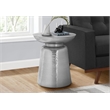 Accent Table - Drum - Side - End - Nightstand - Lamp - Bedroom - Chrome Metal