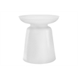 Accent Table - Drum - Side - End - Nightstand - Lamp - Bedroom - White Metal