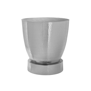 Accent Table - Drum - Side - End - Nightstand - Lamp - Bedroom - Chrome Metal