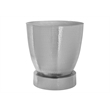 Accent Table - Drum - Side - End - Nightstand - Lamp - Bedroom - Chrome Metal