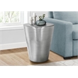 Accent Table - Drum - Side - End - Nightstand - Lamp - Bedroom - Chrome Metal
