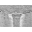 Accent Table - Drum - Side - End - Nightstand - Lamp - Bedroom - Chrome Metal