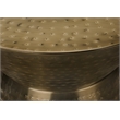 Accent Table - Drum - Side - End - Nightstand - Lamp - Bedroom - Gold Metal