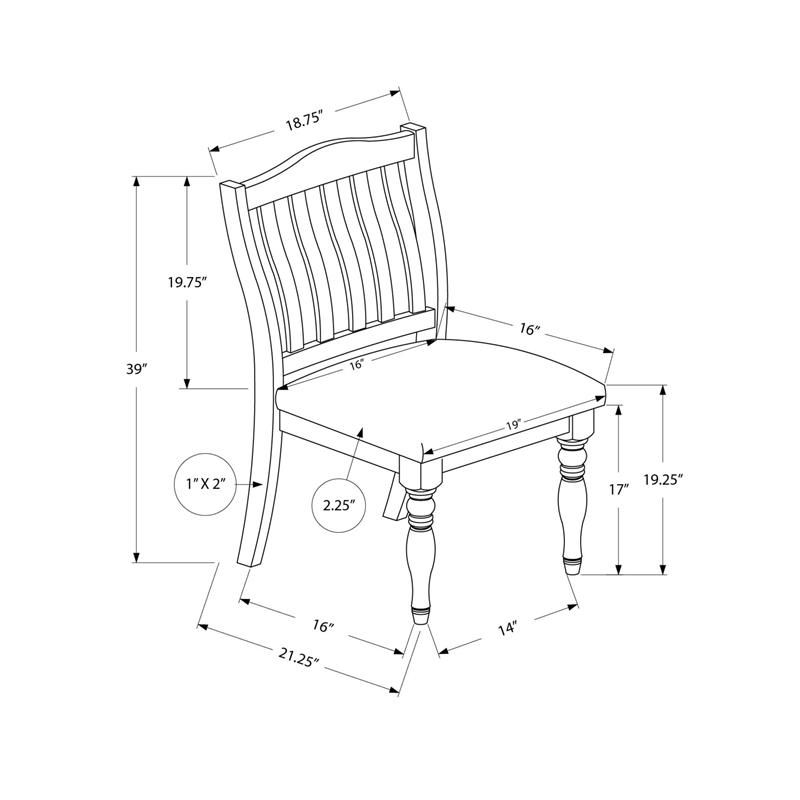 Set of 2 Dining Chairs - 39