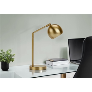 Lighting - 19&quoth Table Lamp - Gold Metal - Gold Shade - Contemporary