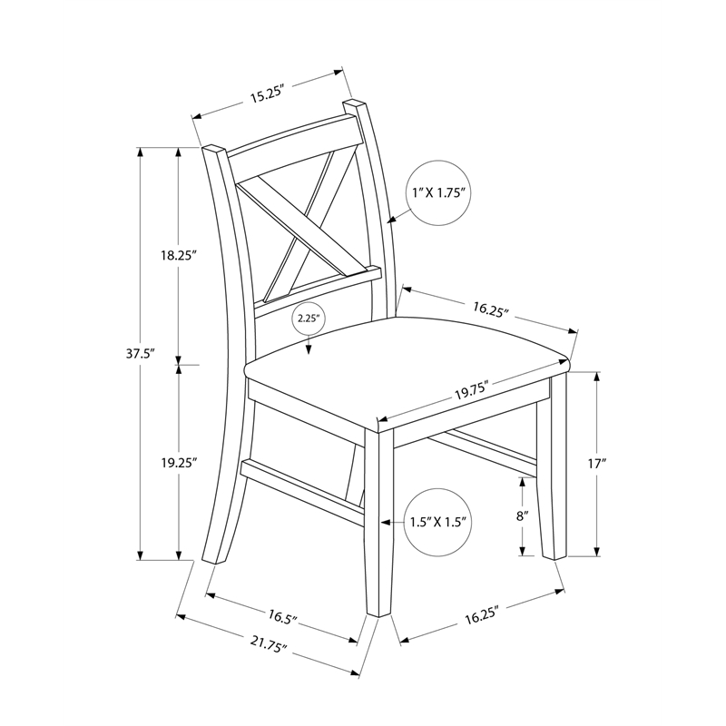 Set of 2 Dining Chairs 37