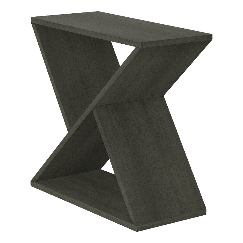 Accent Table - Side - End - Nightstand - Lamp - Dark Green Veneer - Contemporary