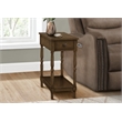 Accent Table - 2 Tier - Side Table - Lamp - Storage Drawer - Brown Veneer